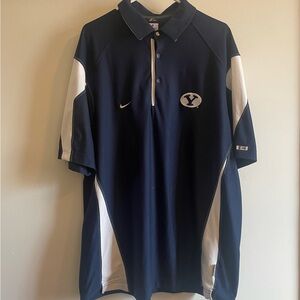 Nike Navy and White Men's Performance Polo